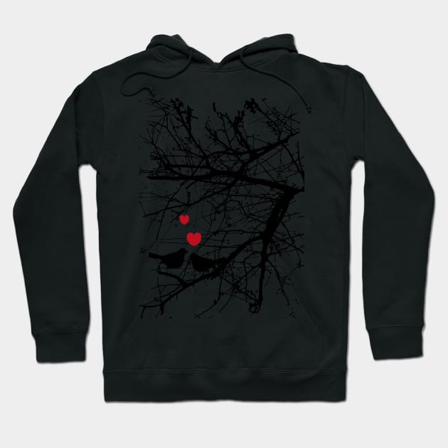 Love Birds Hoodie by swarna artz